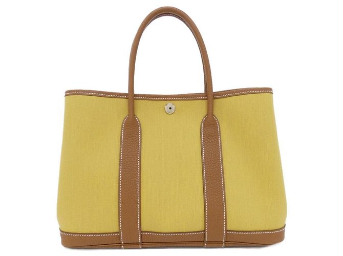 Hermès Bolsa Hermes Garden Party Dourado
