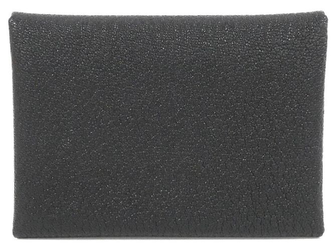 Hermès Hermes Calvi Duo Wallet/Coin Case Black