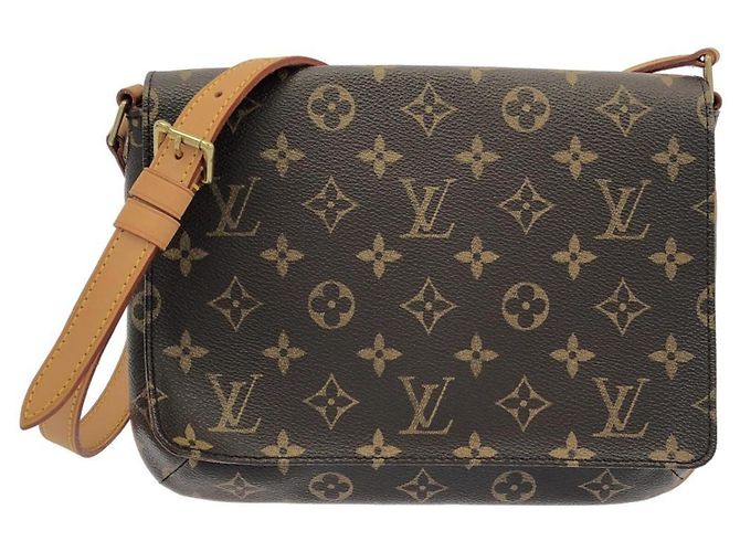 Bolsa de Ombro Louis Vuitton Monogram Musette Tango Marrom