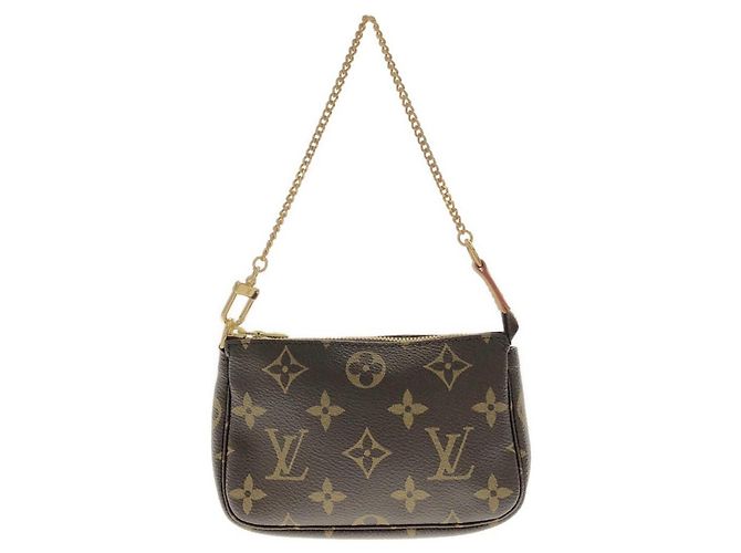 Louis Vuitton Monogram Mini Pochette Accessoires Marrone