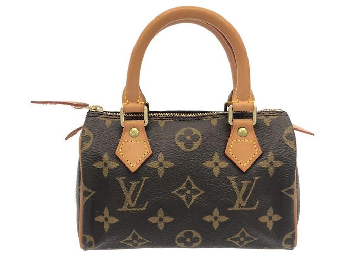 Bolsa Boston Mini Speedy Monogram Louis Vuitton Marrom
