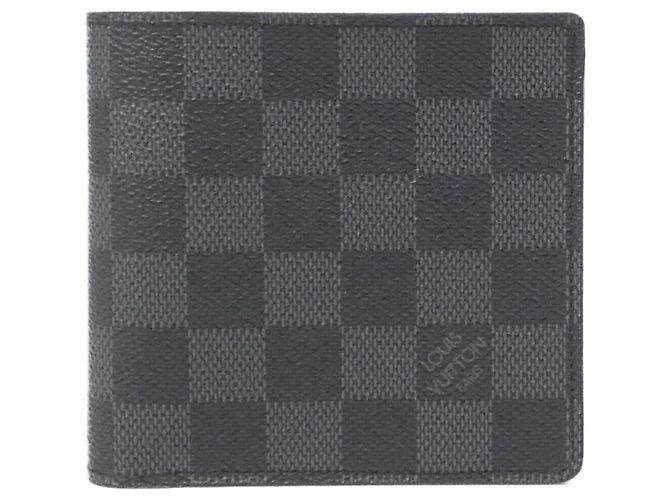 Louis Vuitton Damier Graphite Portefeuille Marco Wallet Gris antracita Damier ebene