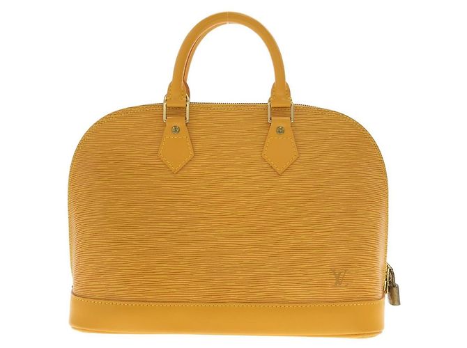 Sac à main Louis Vuitton Epi Alma PM Jaune
