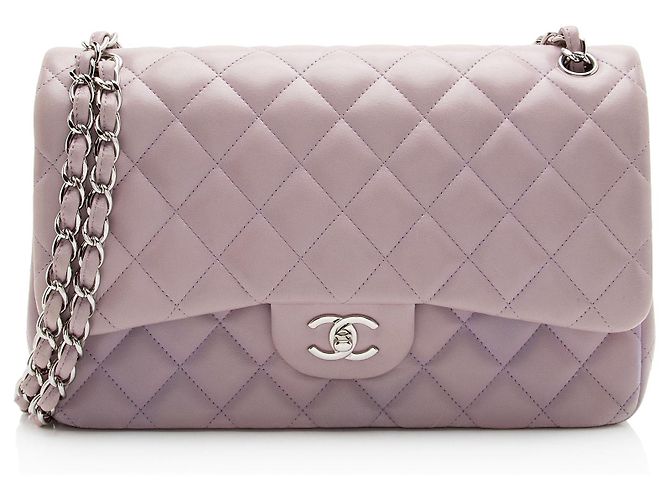 Gabrielle Bolsa Chanel Classic Jumbo Double Flap em pele de cordeiro