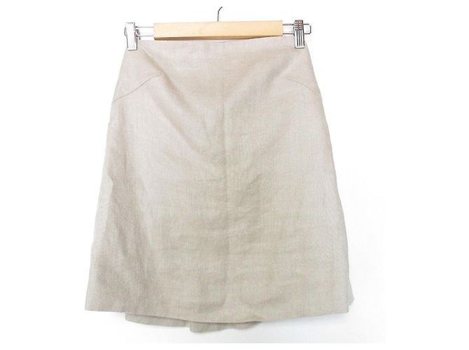 Autre Marque Chaos Linen Herringbone Bustier Beige