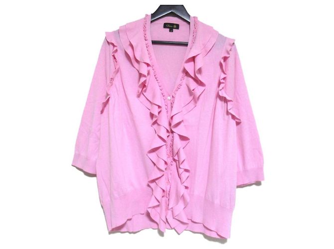 Autre Marque Cardigã de algodão 18G Drawer Rosa