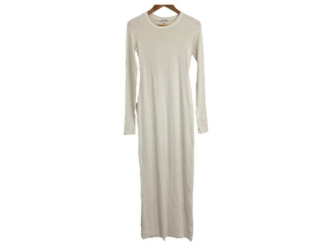 Autre Marque COTTON CITIZEN Rippstrick-Kleid Beige Roh