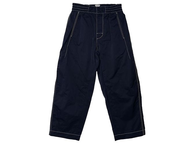 Bottega Veneta Stitch Piping Nylon Pants Blue