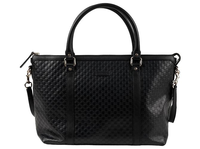 Gucci Borsa a Tracolla Micro Sima Tote Nera Nero
