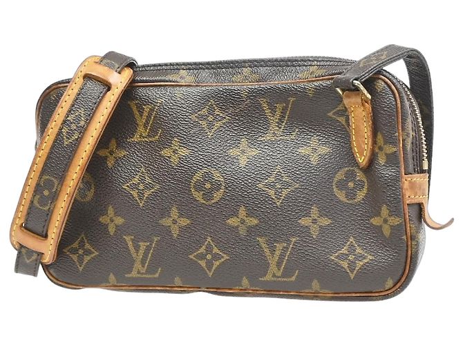 Louis Vuitton Pochette Marly Bandouliere Monogram Canvas medium Marrone