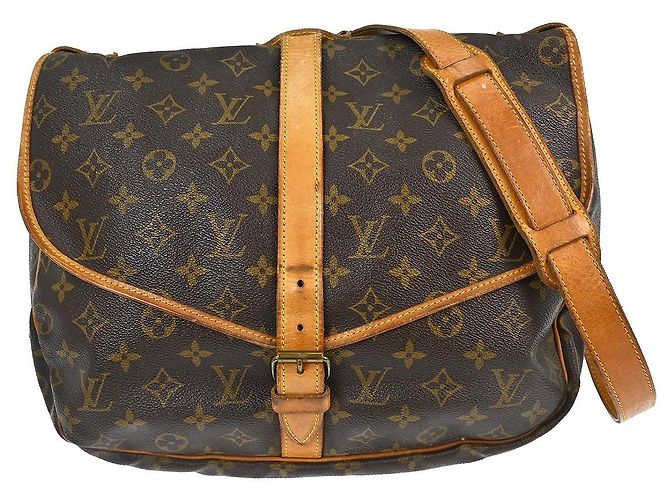 Louis Vuitton Saumur Monogram 35 Marrone