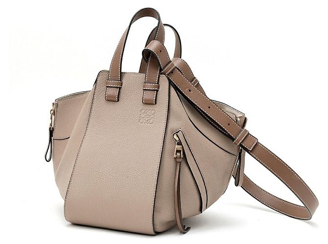 Bolsa de Ombro Loewe Hammock Cinza Areia