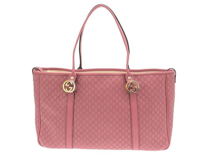 Borsa a mano Gucci in pelle Micro GG rosa
