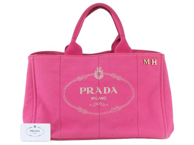Borsa Tote Prada Canapa Triomphe Rosa