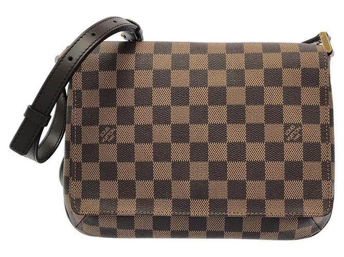 Sac à bandoulière Louis Vuitton Damier Musette Tango Damier ebène