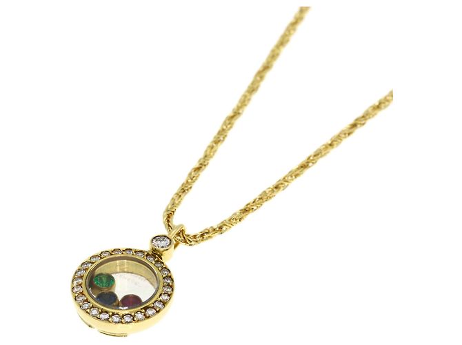 Chopard Happy Diamonds Sapphire Ruby Emerald Necklace
