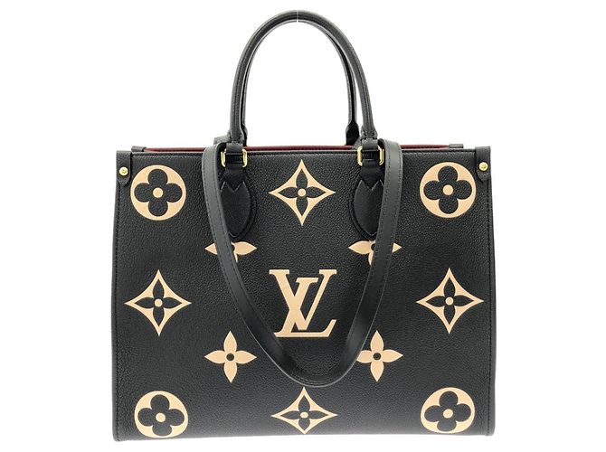 Borsa Louis Vuitton Bicolor Monogram Empreinte OnTheGo MM Nero Multicolore Beige