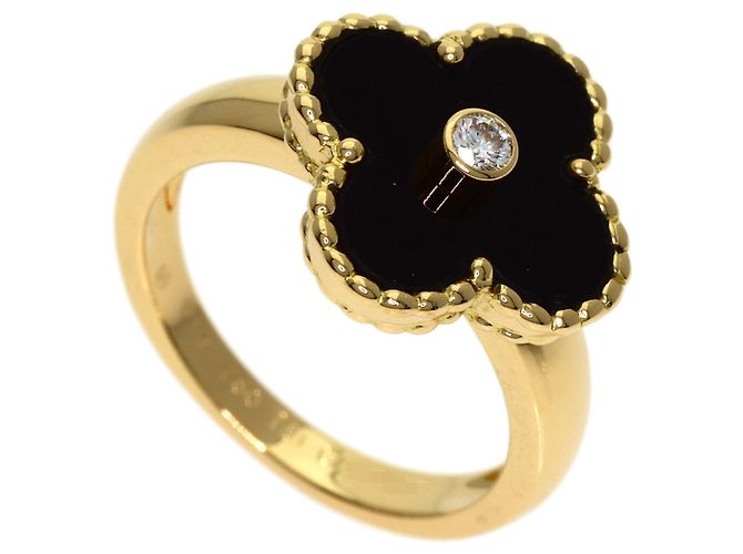 Anello Van Cleef & Arpels Vintage Alhambra Diamanti e Onice 