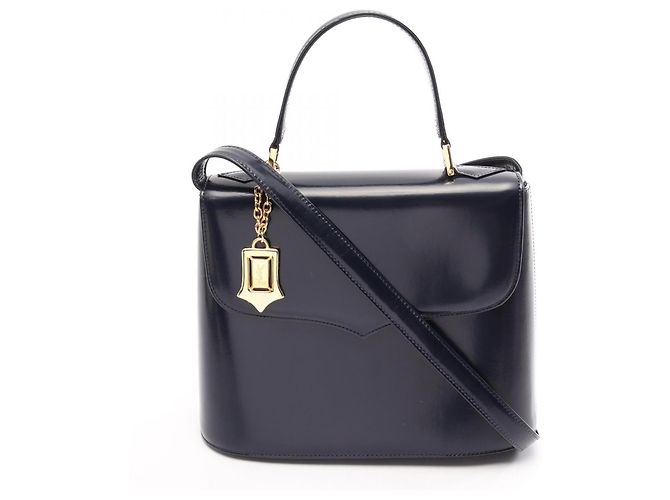 Yves Saint Laurent Navy Leather Handbag Navy blue 