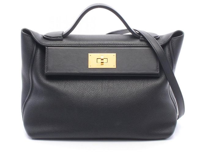 Hermès Borsa 2WAY Hermes 24 Vanquatre 29 Nero