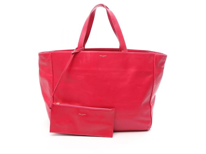 Sac Tote Yves Saint Laurent en cuir rose 