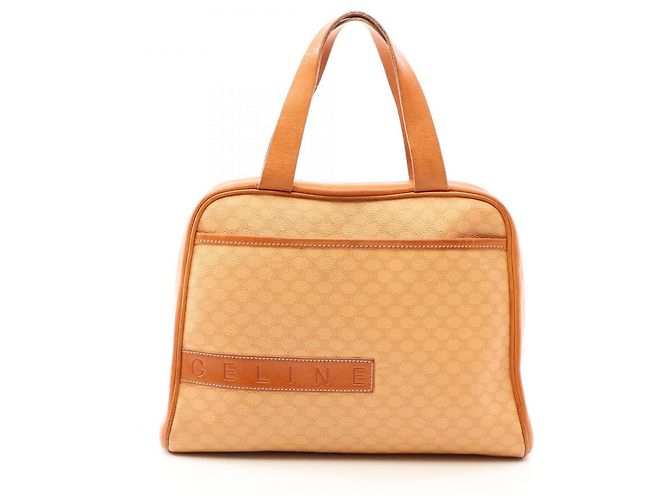 Céline Borsa Celine Macadam con logo embossed Beige 