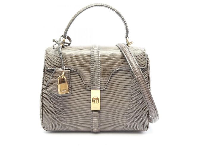 Céline Celine CELINE 16 Seize Small Borsa a mano 2-Way Cachi