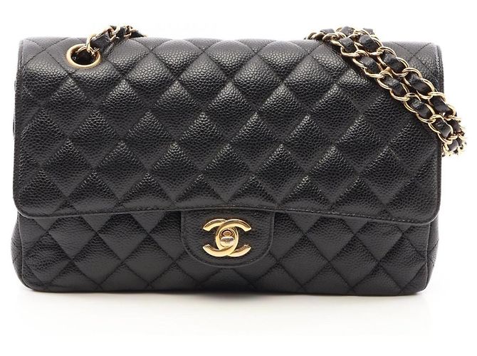 Bolsa de Ombro Chanel Matelassé Double Flap Preto