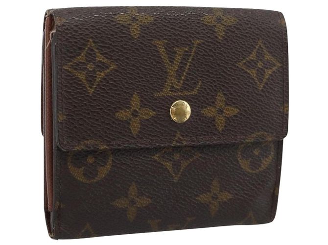 LOUIS VUITTON Monogram Monedero Tarjetas de Crédito M61652 LV Auth 196138 Monograma