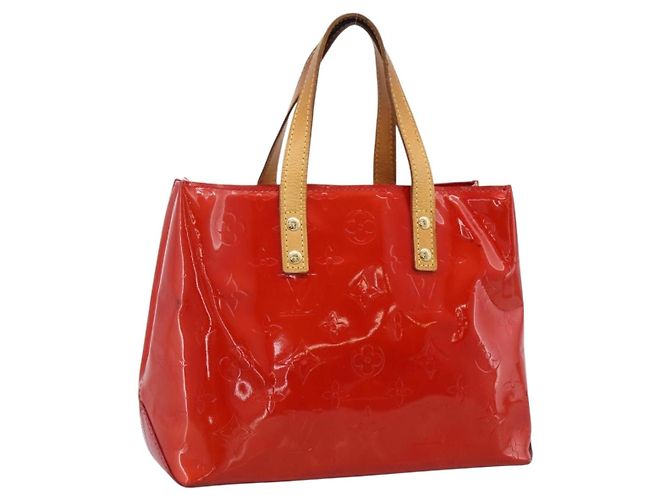 Sac à main LOUIS VUITTON Monogram Vernis Reade PM Rouge M91088 LV Auth BA14977