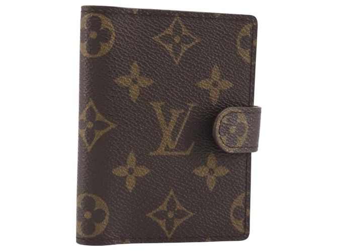 LOUIS VUITTON Monogram Agenda Mini Day Planner Cover R20007 LV Auth 195939