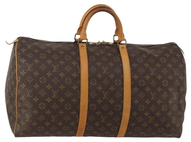 LOUIS VUITTON Monogram Keepall 55 Boston Bag M41424 LV Auth ep15473 Monograma