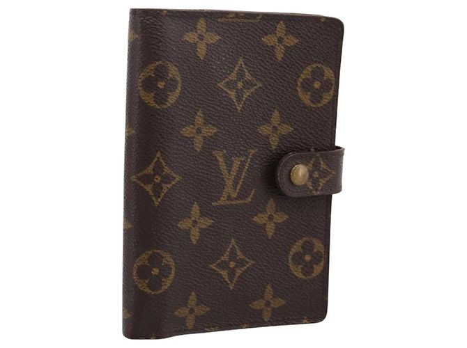 LOUIS VUITTON Monogram Agenda PM Day Planner Cover R20005 LV Auth 180954