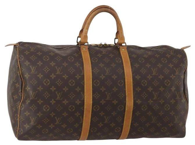 LOUIS VUITTON Monogram Keepall 55 Boston Bag M41424 LV Auth ep15437 Monograma