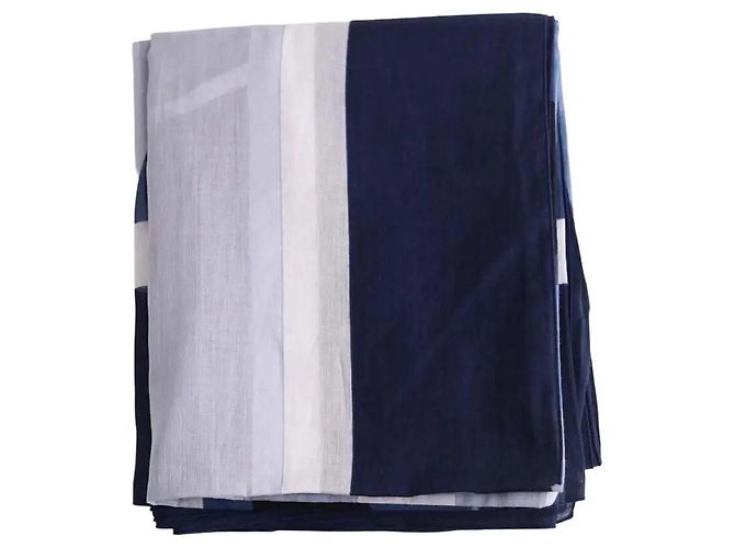 Chèche Hermès in cotone blu 