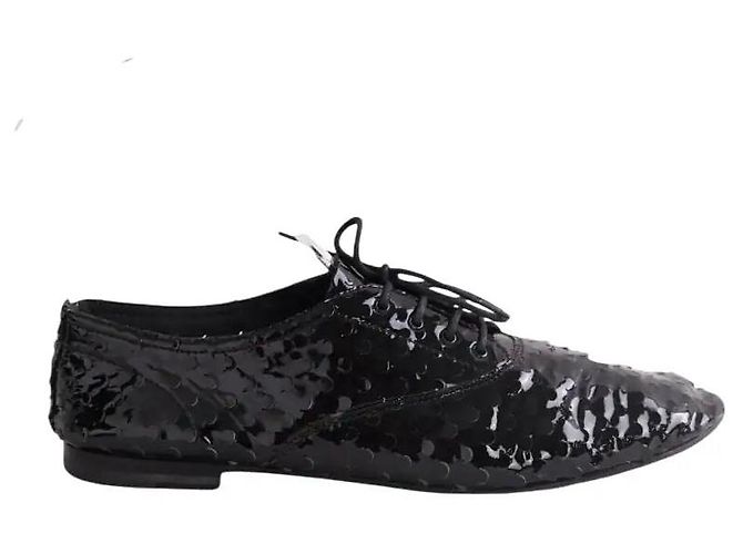 Saint Laurent Schwarze Schnürschuhe
