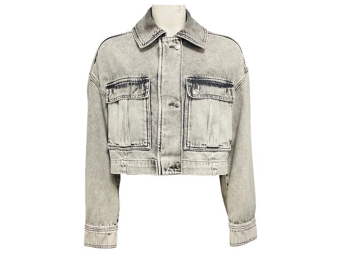 Chaqueta trucker de denim Alessio Iro Mixed Grey Gris