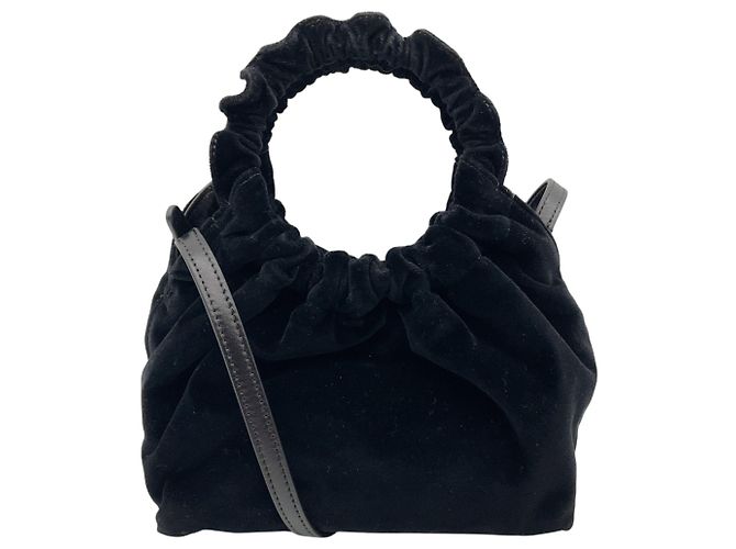 The Row Bolso Circle de terciopelo negro