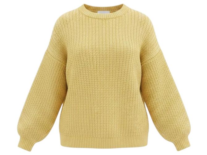 Peserico Strickpullover aus Alpaka und Wolle, blassgelb