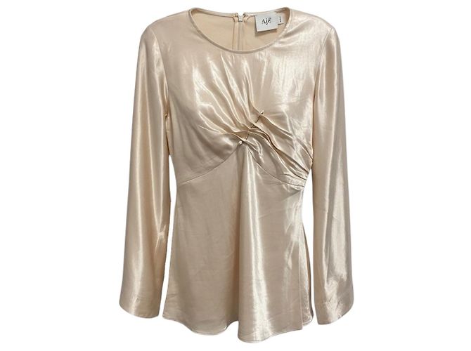 Maje Aje Beige Moonglade Piercing Top