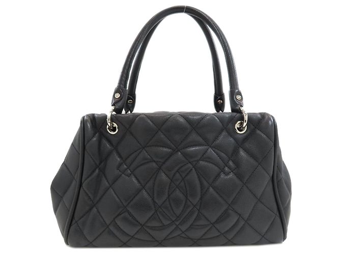 Saco Tote Chanel Matelassé Coco Mark Preto