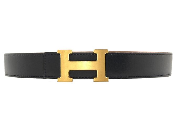 Hermès Hermes Reversibler H-Gürtel Braun Schwarz