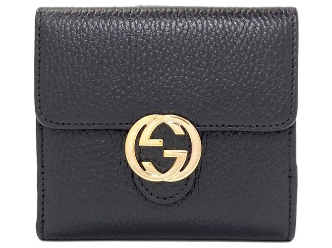 Gucci Black Leather Bi-fold Wallet