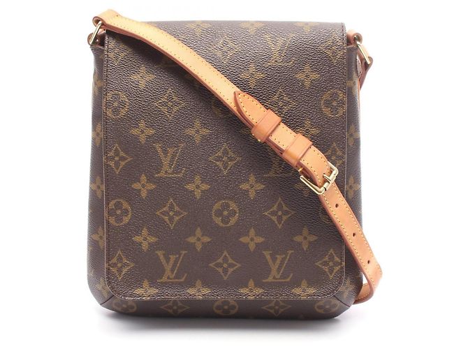 Borsa a tracolla Louis Vuitton Musette Salsa Short Strap Marrone Monogramma