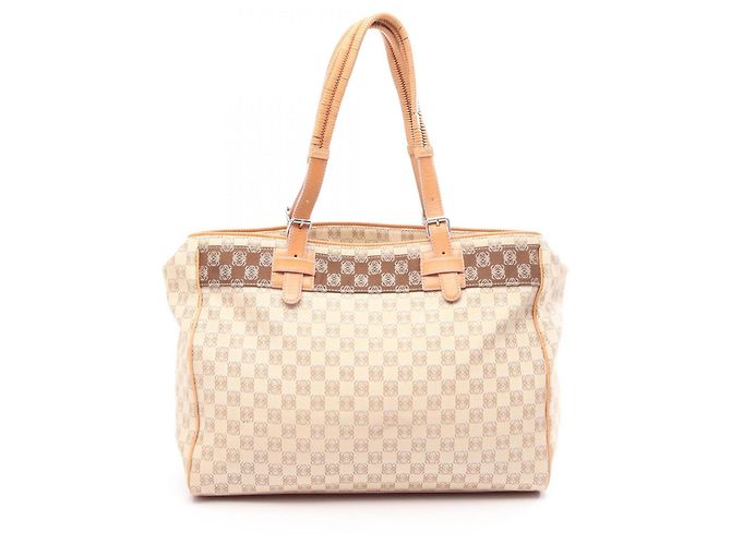 Bolso Tote Loewe Repeat Anagram Castaño Beige