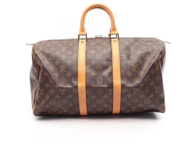 Borsa Boston Louis Vuitton Keepall 45 Monogram Marrone