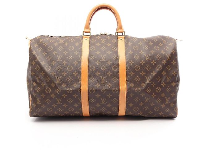 Louis Vuitton Keepall 55 Monogram Boston Tasche Braun