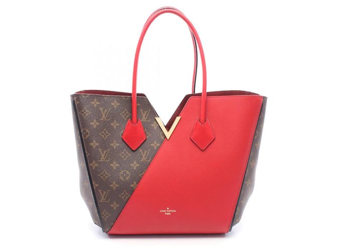 Saco Tote Louis Vuitton Kimono MM Marrom Vermelho Fuschia