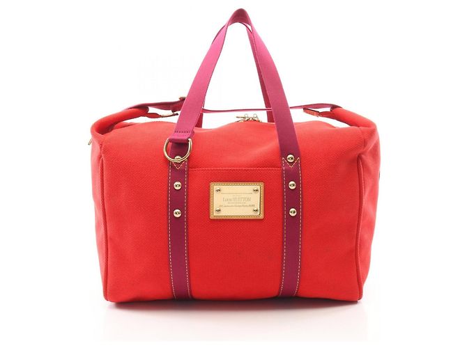 Louis Vuitton Sac Weekend Boston Bag Rouge