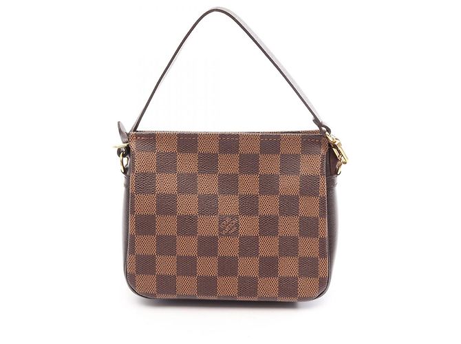 Louis Vuitton Trouse Makeup Damier Ebene Handbag Castaño